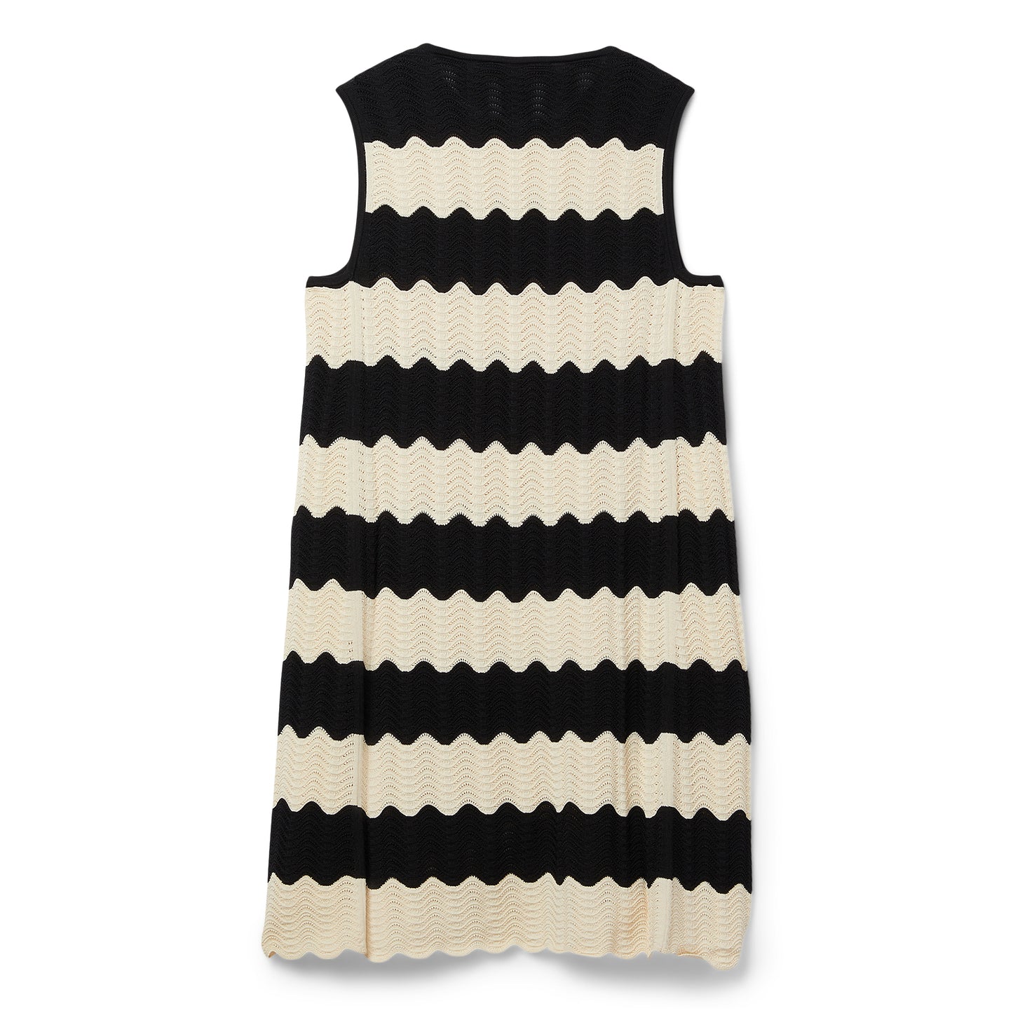 Simon Miller Moji Knit Mini Dress (Black/Macadamia Wave Stripe)