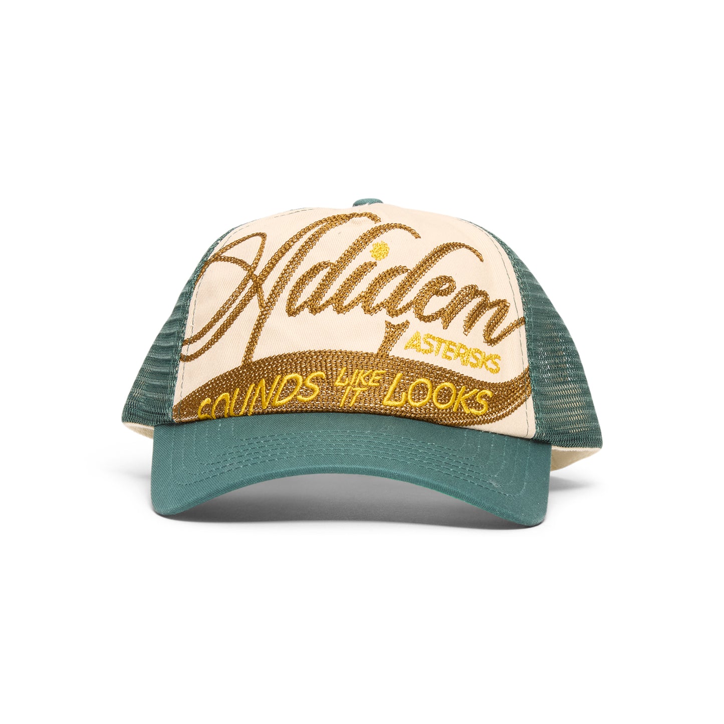 Adidem Asterisks Cursive Trucker Hat (Green)