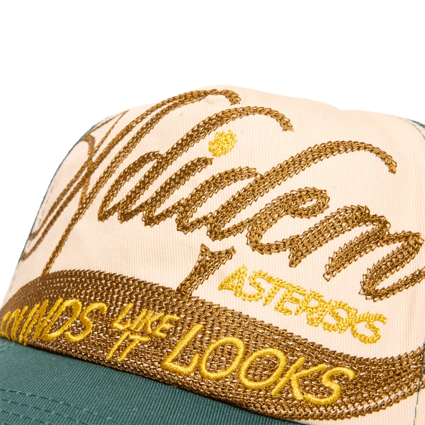 Adidem Asterisks Cursive Trucker Hat (Green)