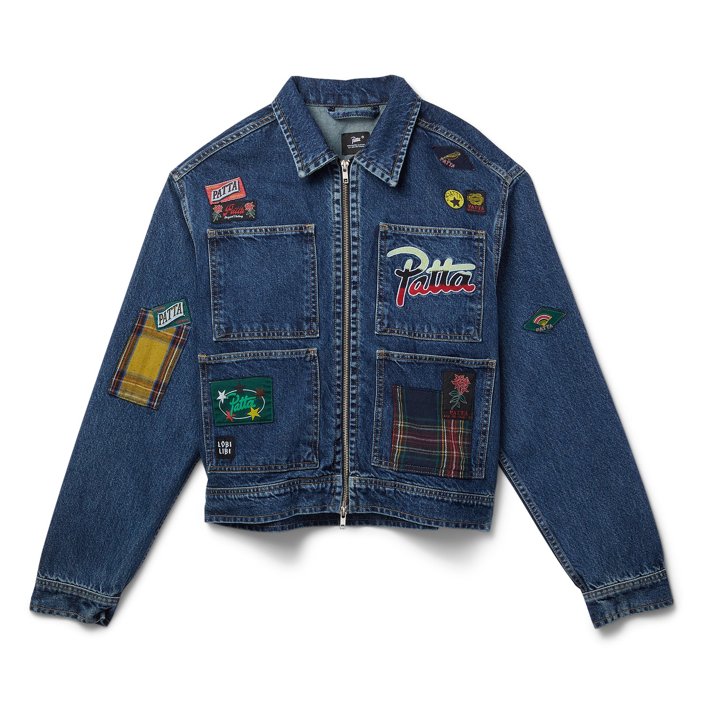 Patta Whole Lotta Labels Denim Jacket (Blue Denim)