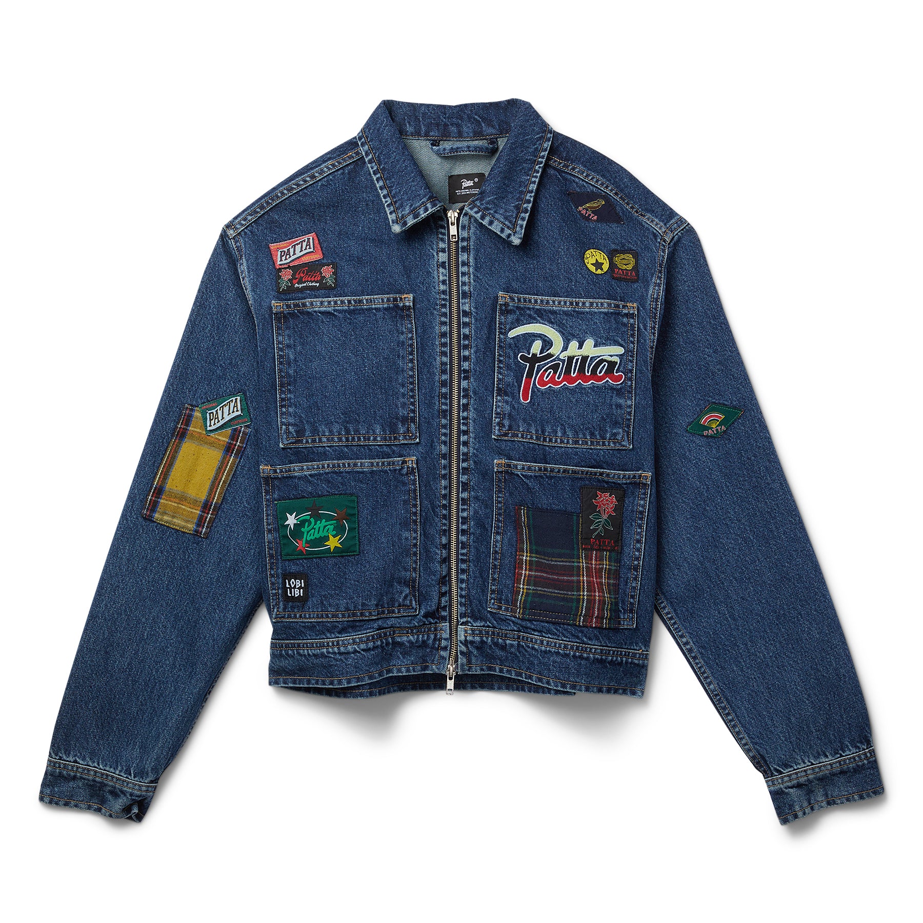 Patta Whole Lotta Labels Denim Jacket (Blue Denim)