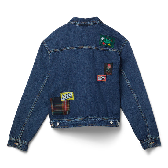 Patta Whole Lotta Labels Denim Jacket (Blue Denim)