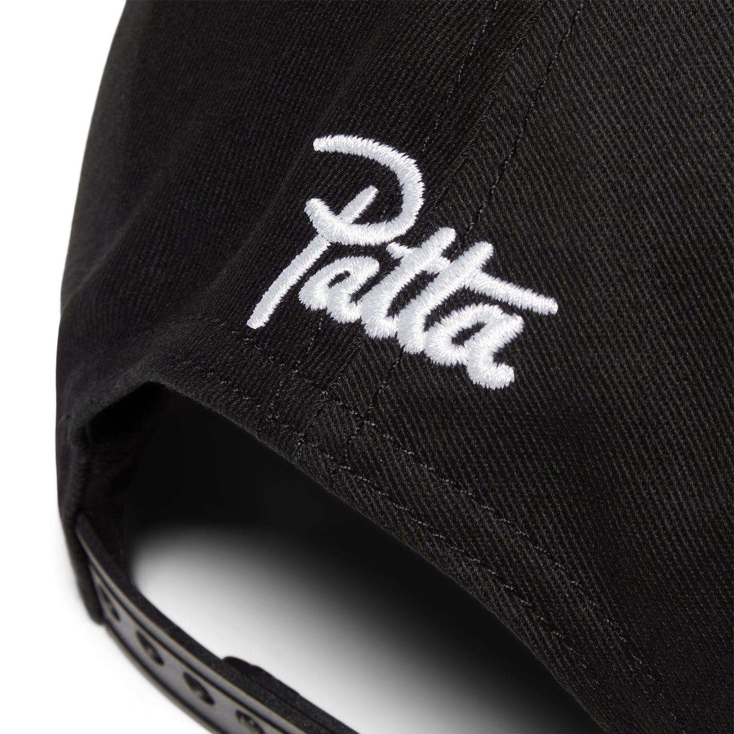 Patta Arc logo Snapback Cap (Black/Estate Blue)