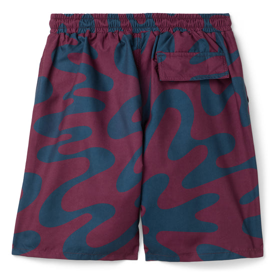 by Parra Splashed Swim Shorts (Burgundy)