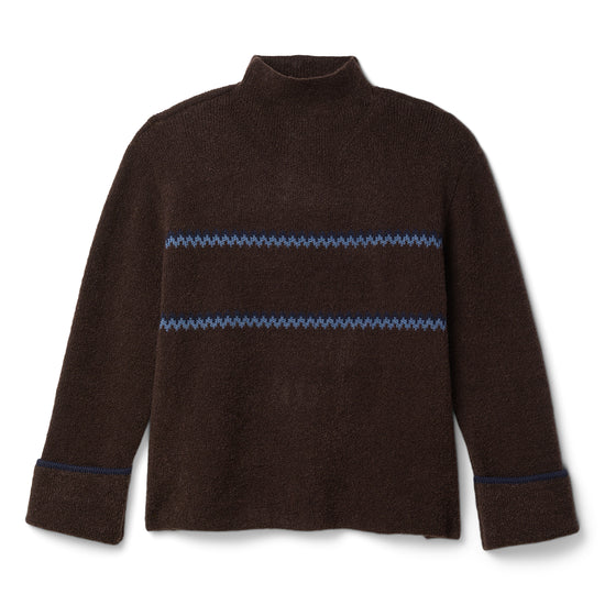 Proenza Schouler White Label Anne Fairisle Sweater (Cacao/Navy/Cornflower)