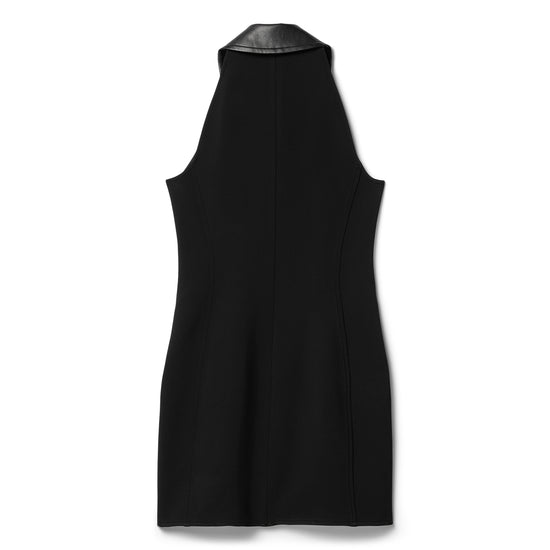 Proenza Schouler Emi Dress in Bi-Stretch Suiting (Black)