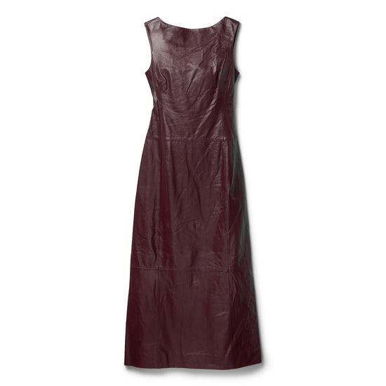 Proenza Schouler Ellery Dress in Leather (Ox Blood)