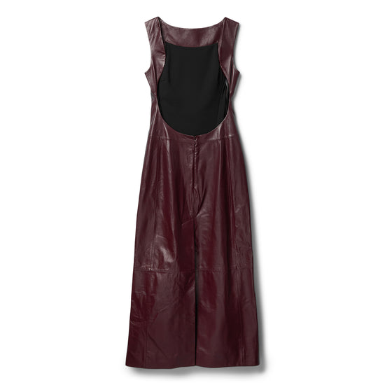 Proenza Schouler Ellery Dress in Leather (Ox Blood)