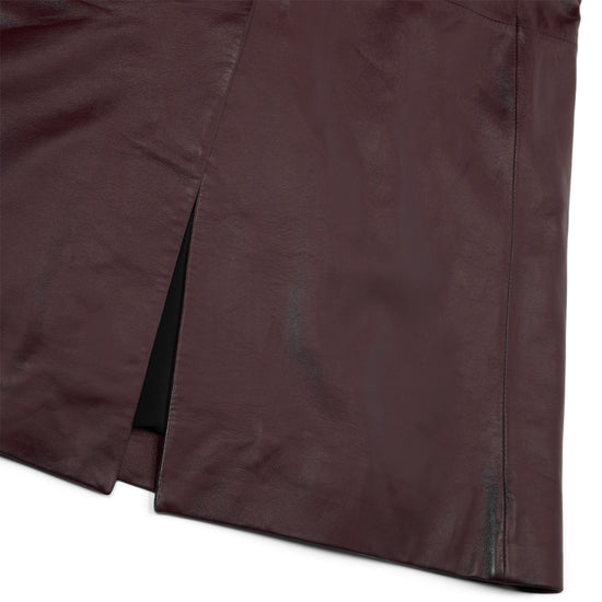 Proenza Schouler Ellery Dress in Leather (Ox Blood)