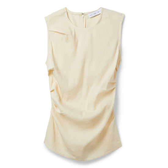 Proenza Schouler White Label Anoushka Top in Linen Slub (Light Wheat)