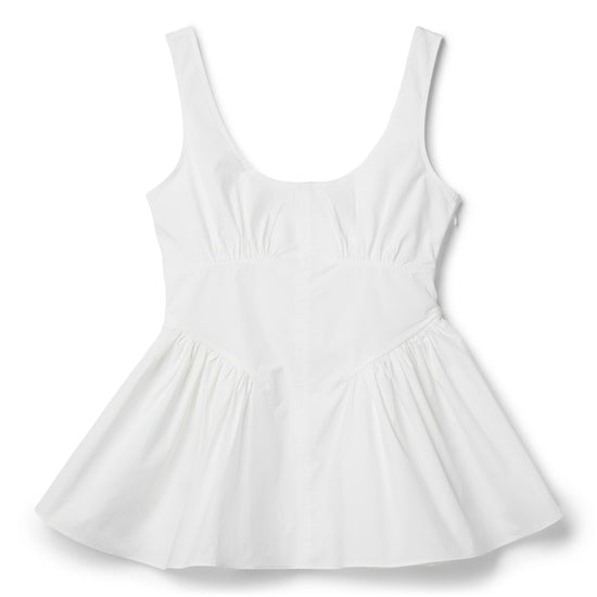 Proenza Schouler White Label Bader Stretch Poplin Top (White)