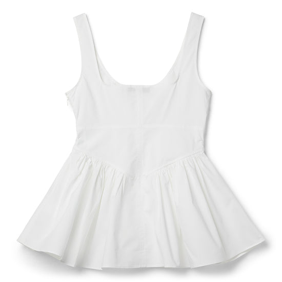 Proenza Schouler White Label Bader Stretch Poplin Top (White)
