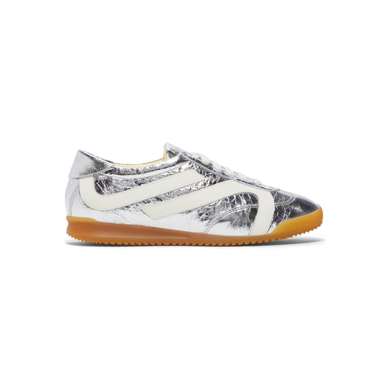 Proenza Schouler Track Sneakers Crinkled Metallic (Silver/Ecru)