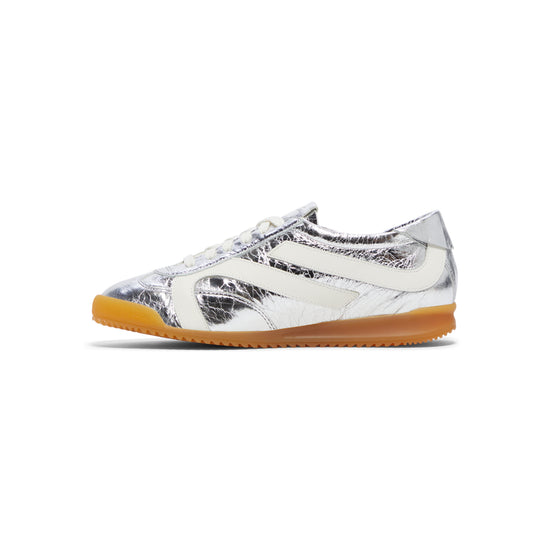 Proenza Schouler Track Sneakers Crinkled Metallic (Silver/Ecru)