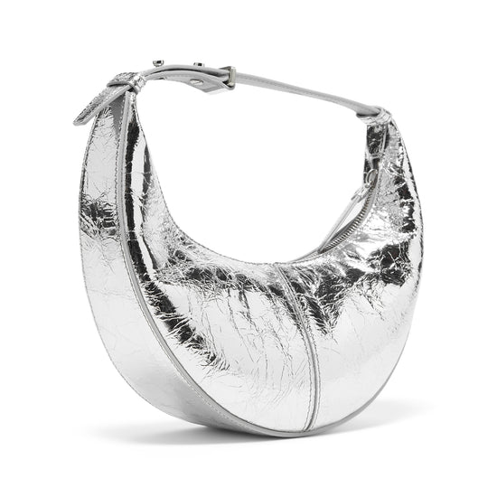 Proenza Schouler Mini Slide Bag in Crinkle Metallic (Silver)