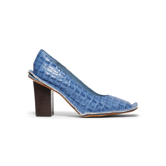 Clarks x Martine Rose Womens CUR Heel (Blue Leather)
