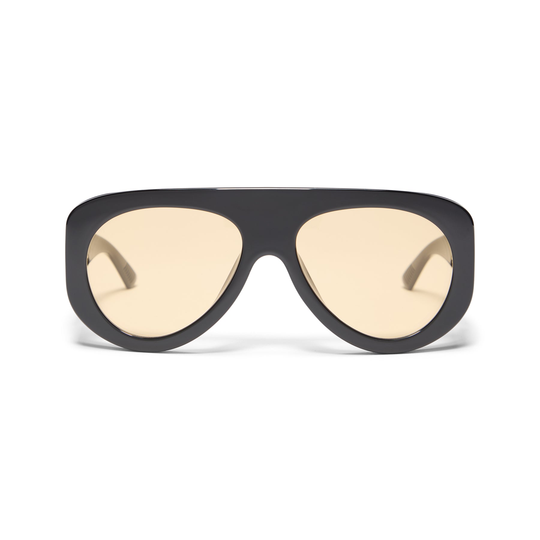 Bottega Veneta Aviator Sunglasses (Black/Orange)