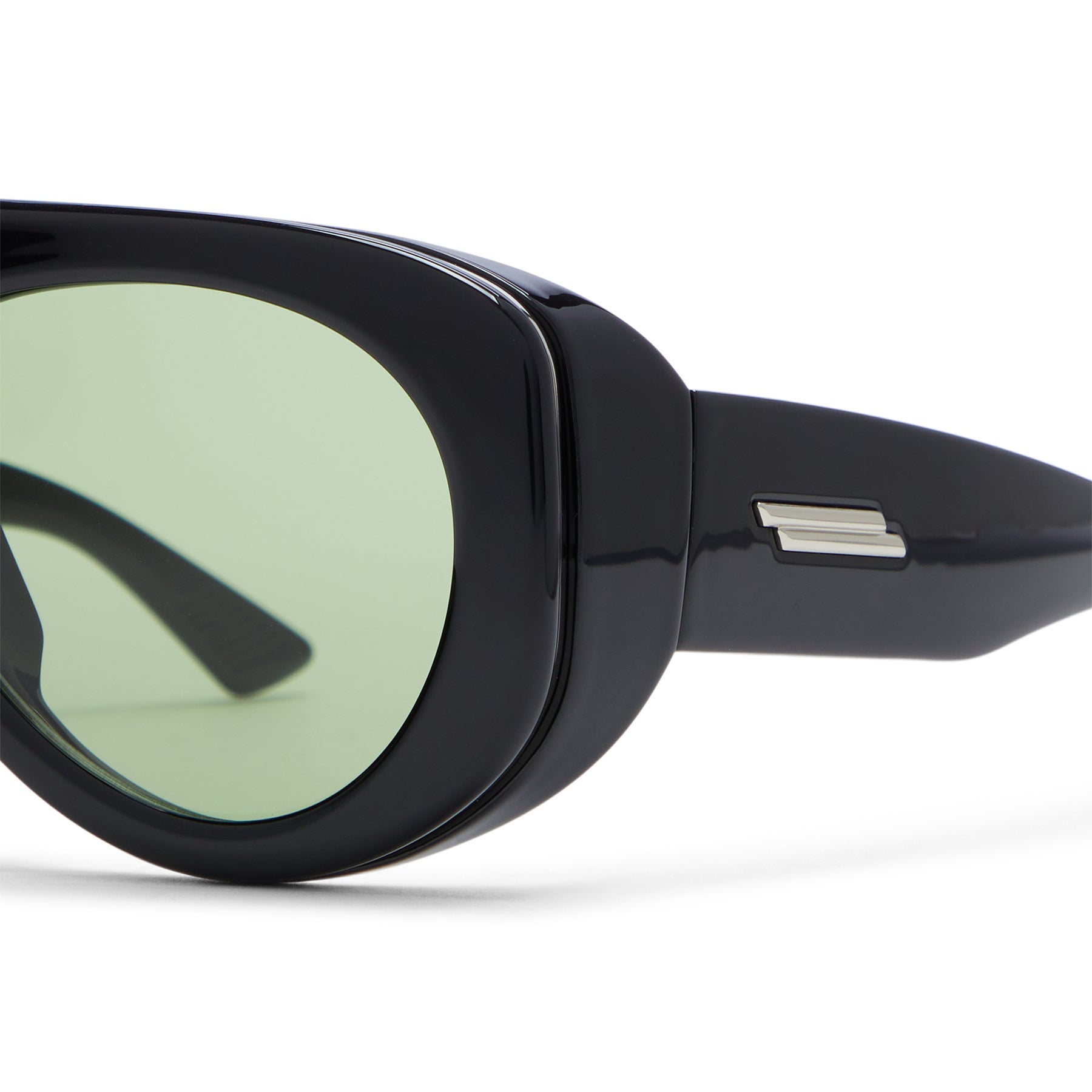 Bottega Veneta Osservatorio Aviator Sunglasses (Black/Green