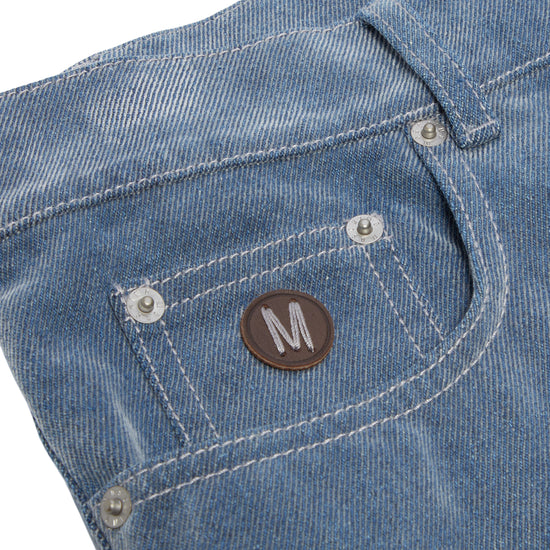 Moschino Flocked Denim Pants (Blue)