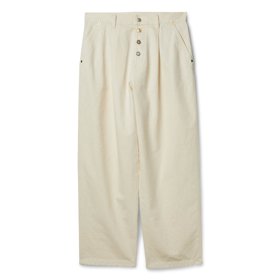 Moschino Trench Gabardine Trousers (Ivory)