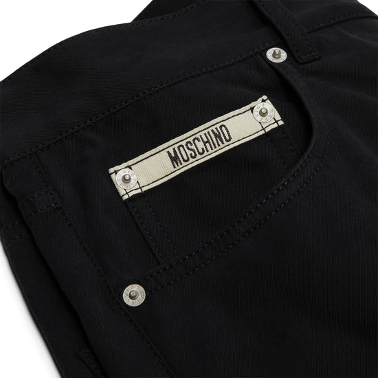 Moschino Logo Plaque Trousers (Black)
