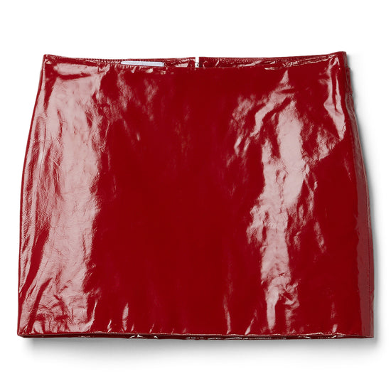 Moschino Jeans Patent Leather Mini Skirt (Red)