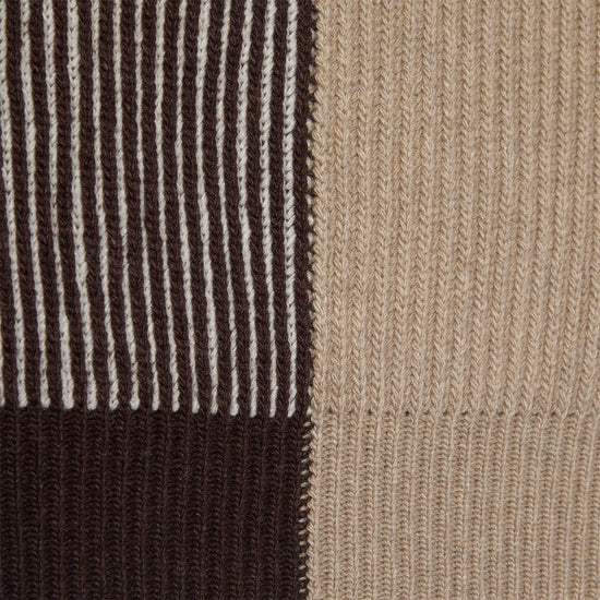 Moschino Jeans Two Tone Cashmere Sweater (Brown)