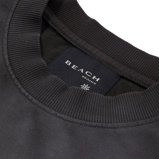 Beach Brains Boxy Tee (Sun Faded Black)