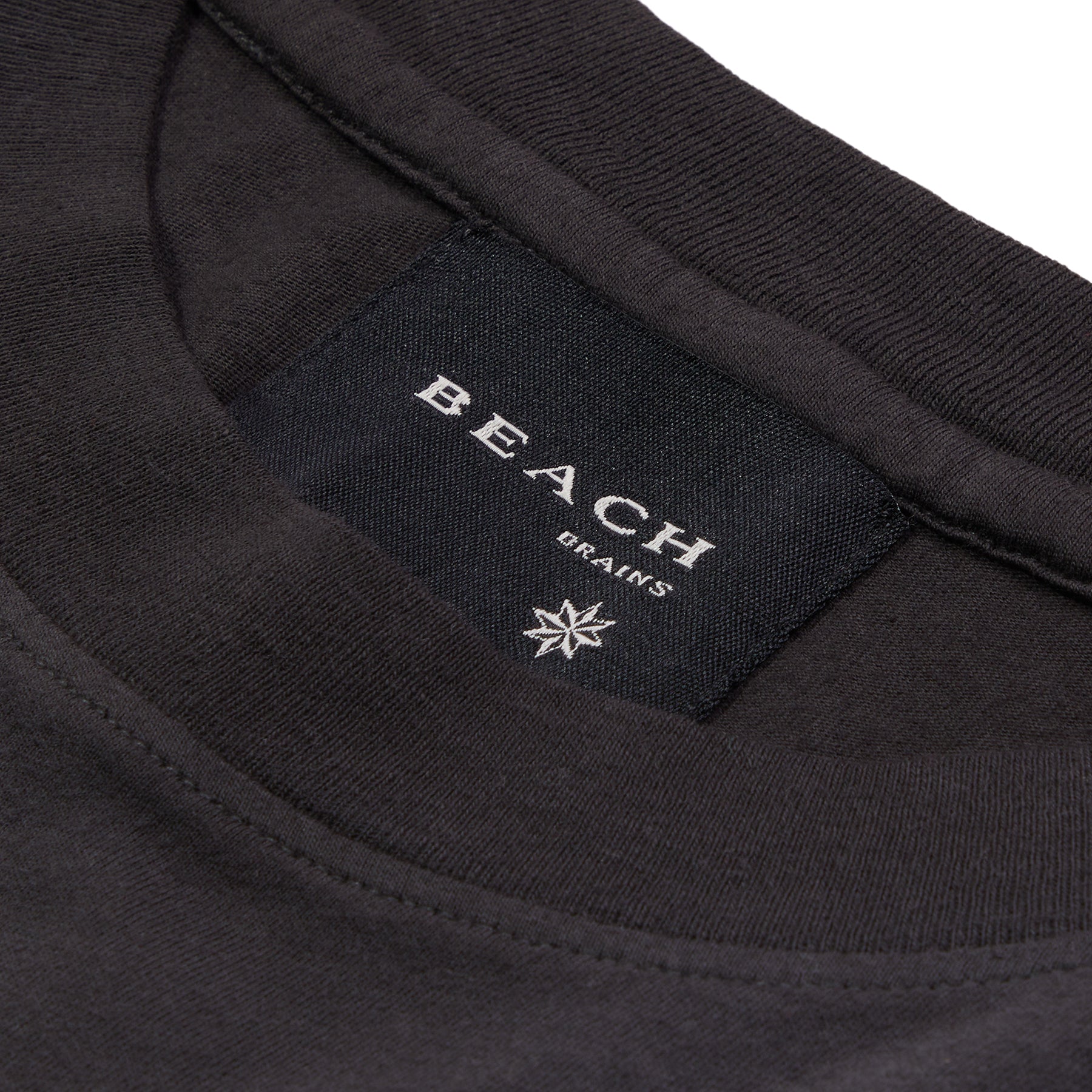 Beach Brains Tide T-Shirt (Sun faded black)