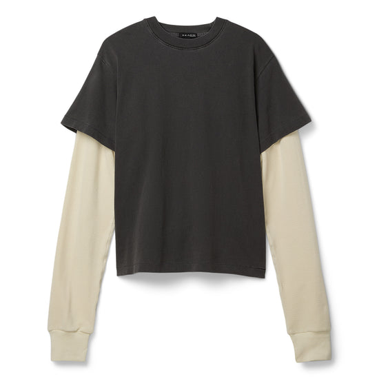 Beach Brains Tide Double Tee (Charcoal/Bone)