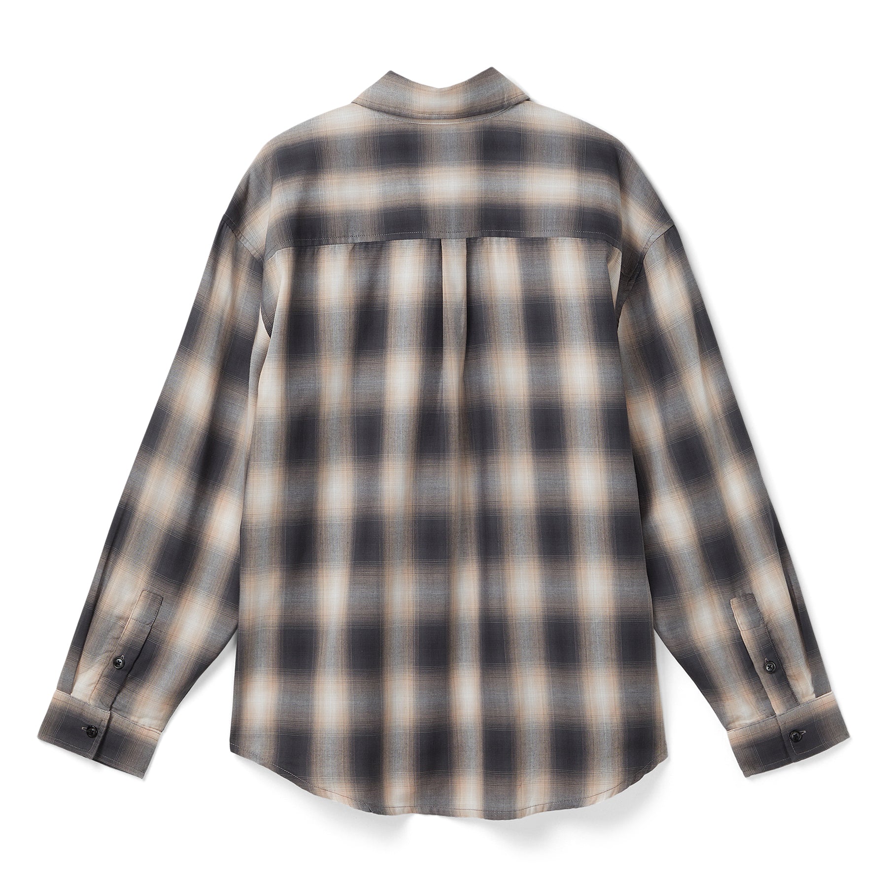 Beach Brains Drop Long Sleeve Shirt (Grey/Pink check)