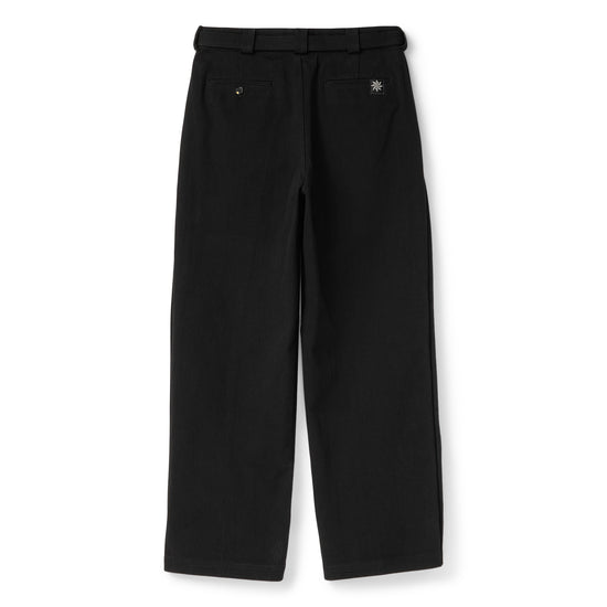 Beach Brains Pleated Work Pant (Black)