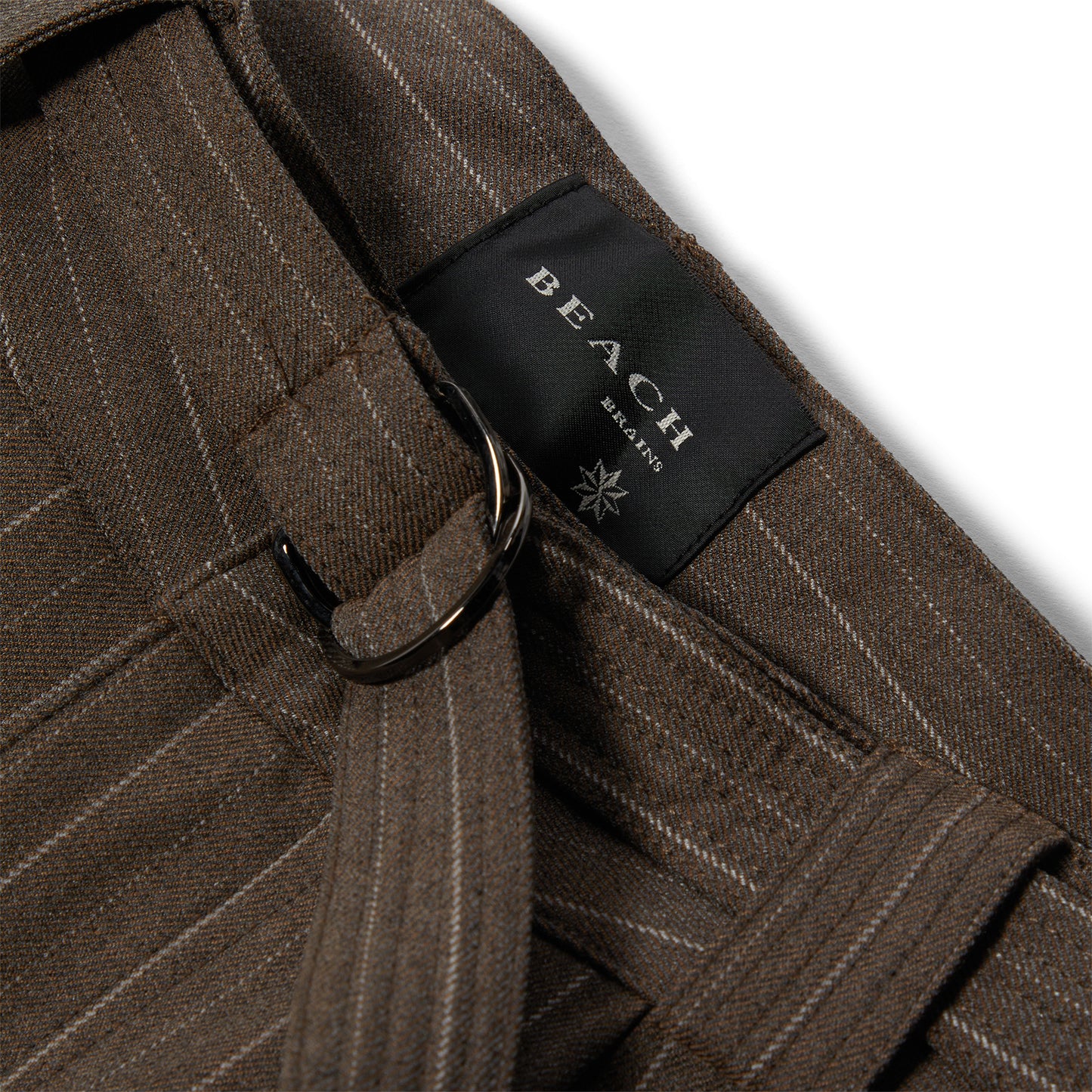 Beach Brains Limit Trouser (Brown pinstripe)