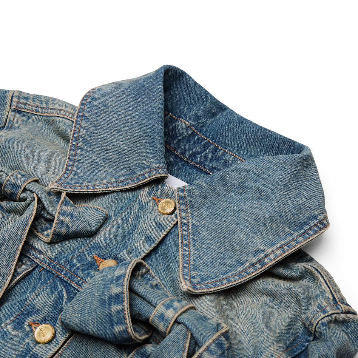 GANNI Tint Rigid Denim Jacket (Mid Blue Vintage)
