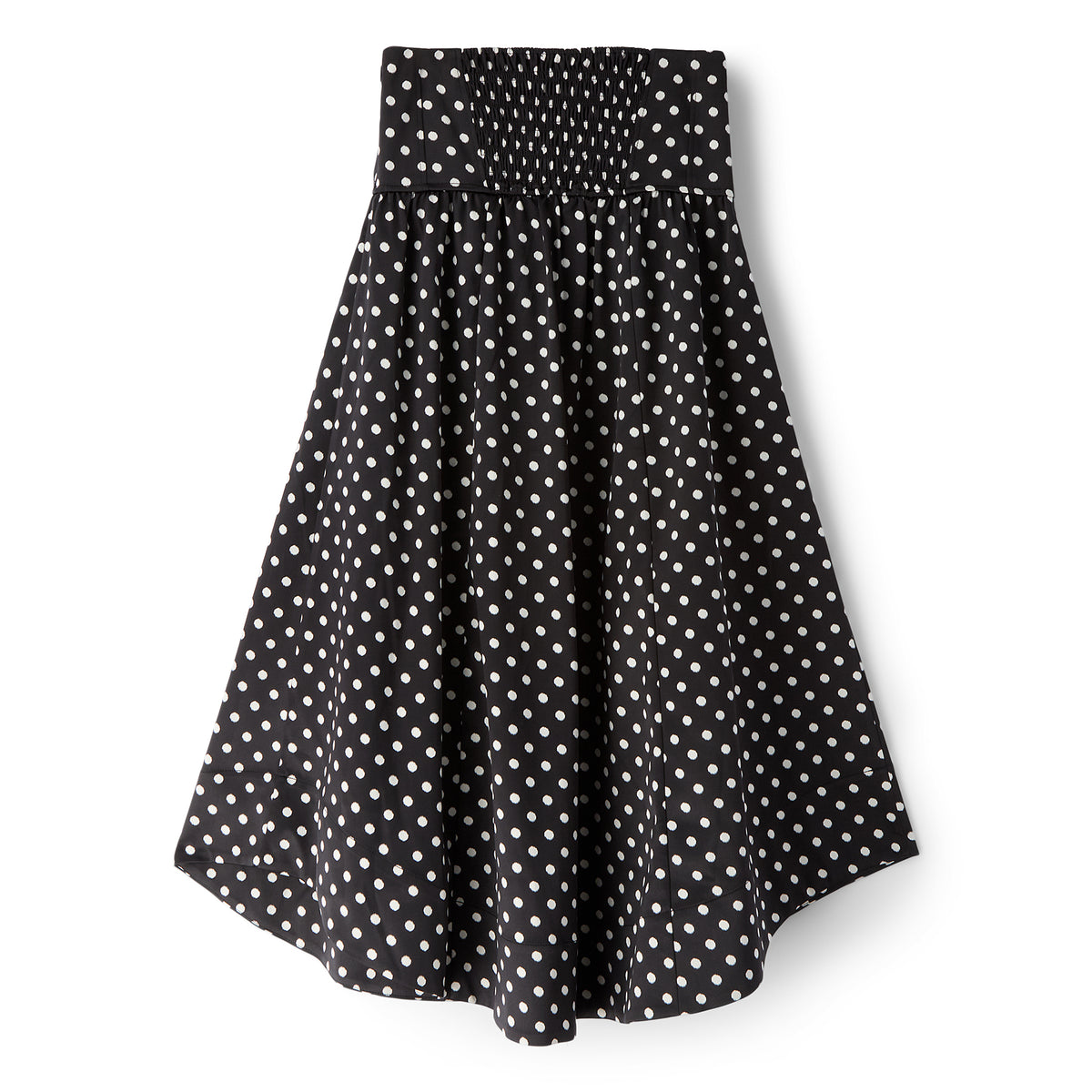 GANNI Printed Double Satin Corset Skirt (Black)