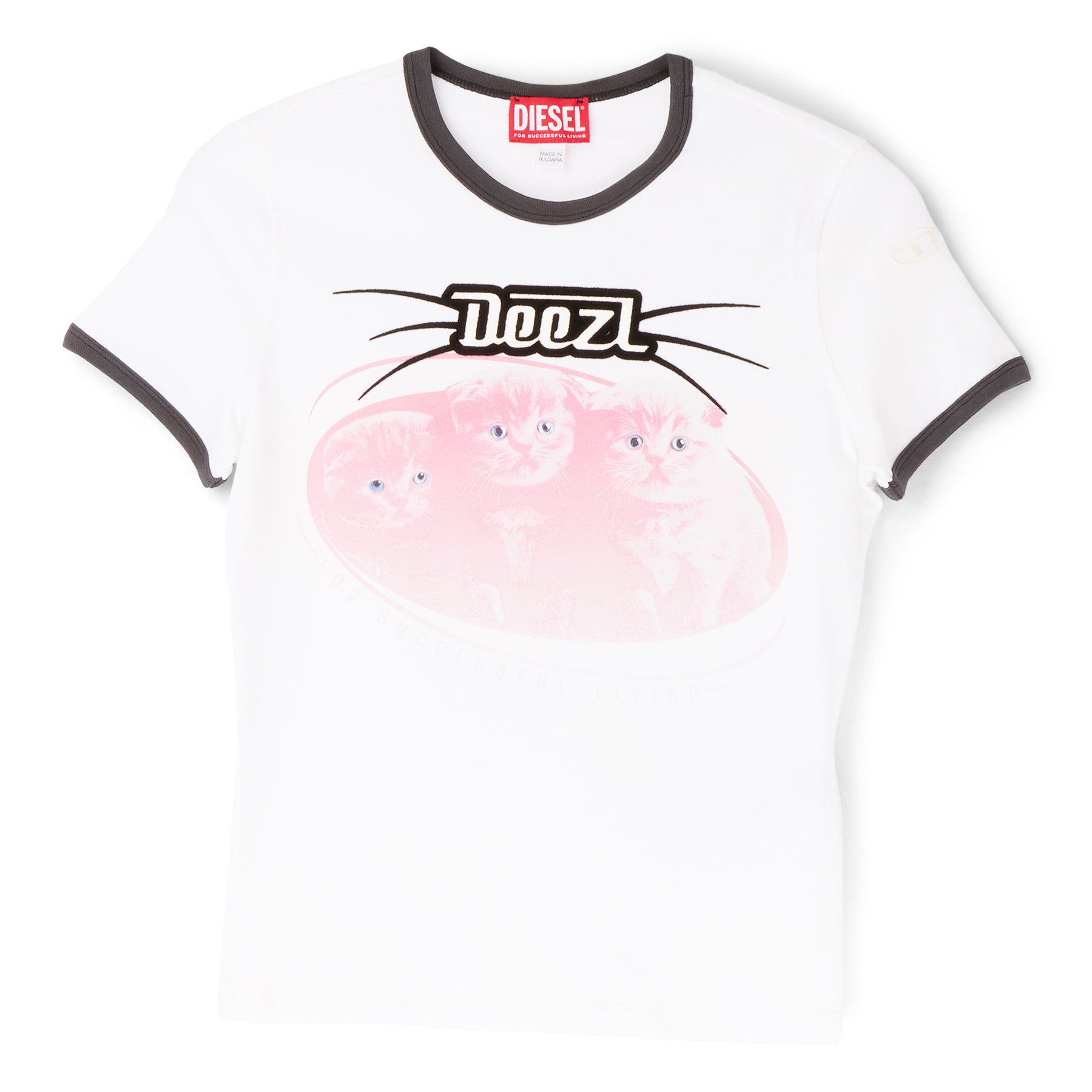 Diesel T-shirts T-UNCUTIES-LONG-R13 (White)