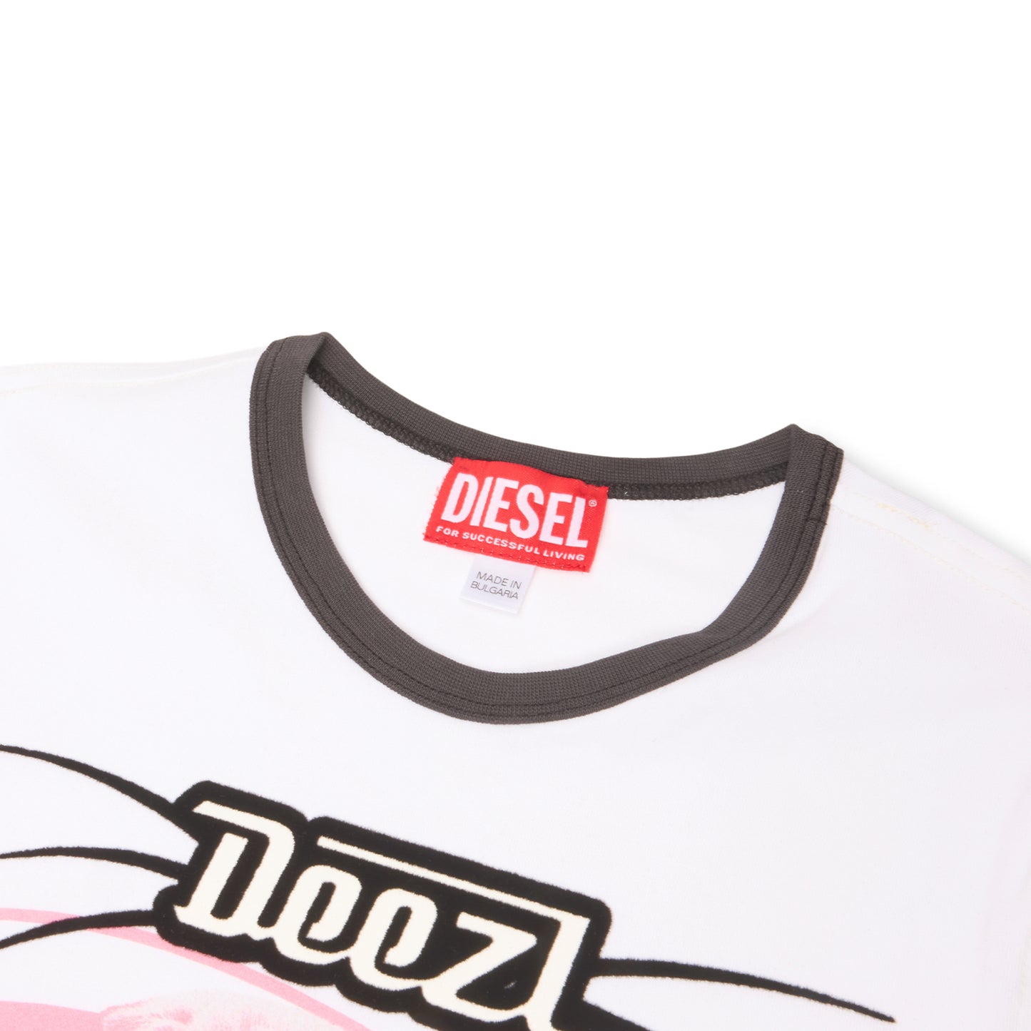 Diesel T-shirts T-UNCUTIES-LONG-R13 (White)
