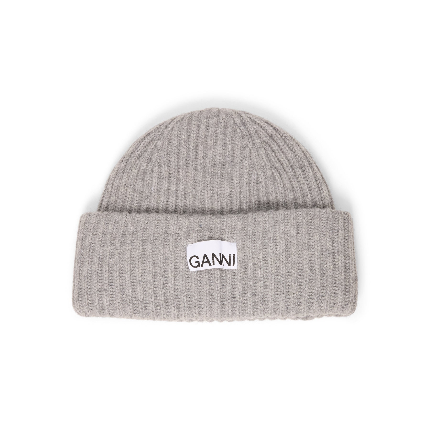 GANNI Structured Rib Beanie (Paloma Melange)