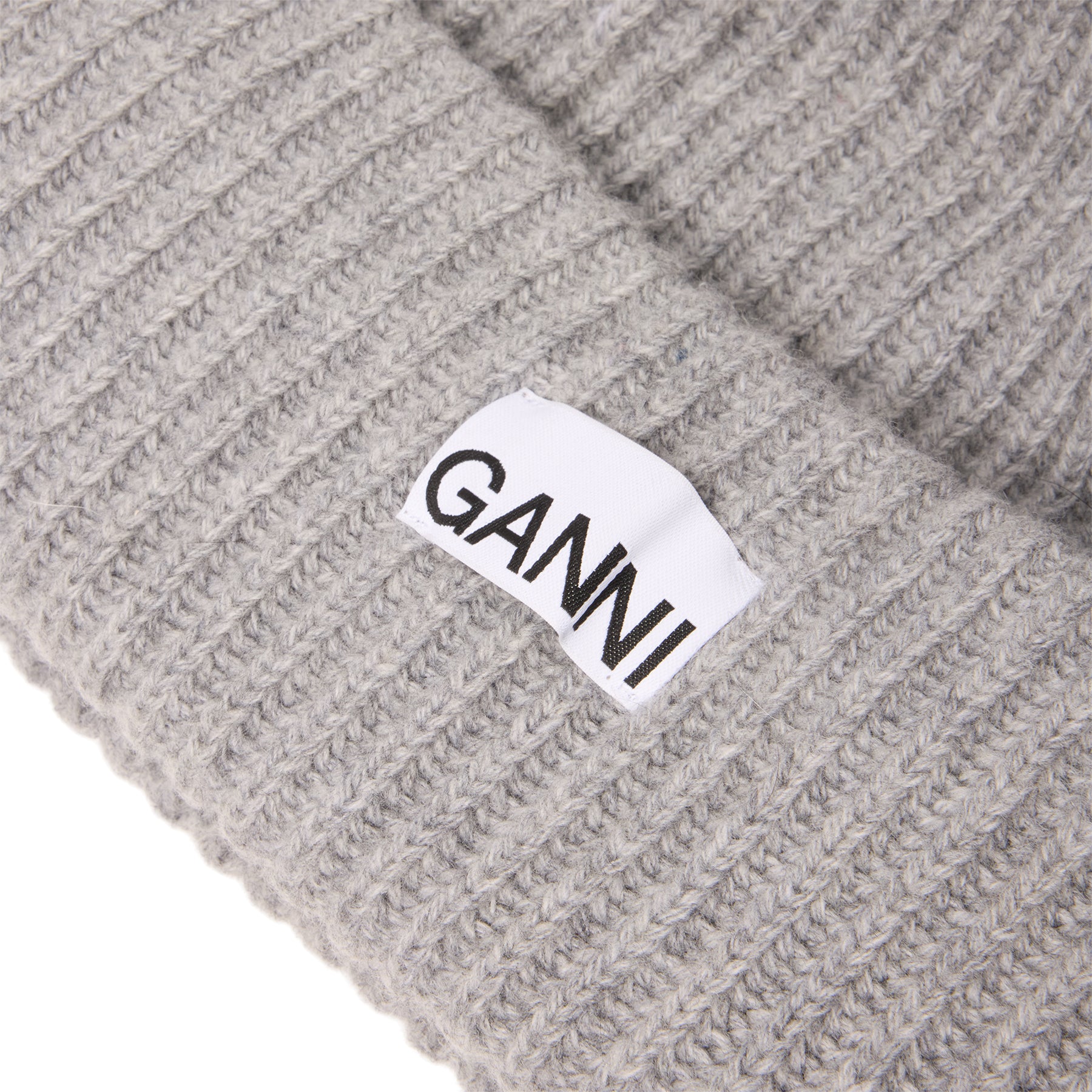 GANNI Structured Rib Beanie (Paloma Melange)