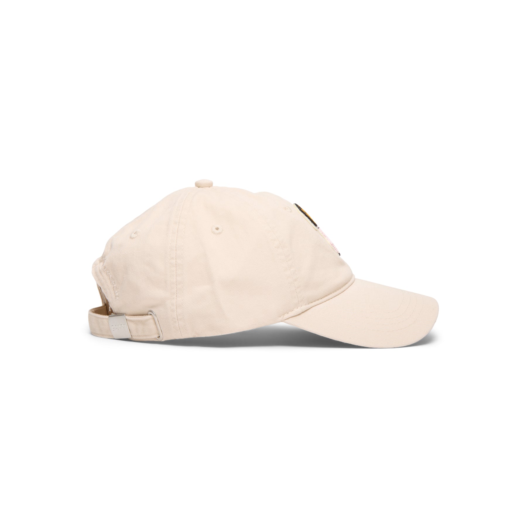 GANNI Washed Cotton Canvas Cat Cap (Egret)