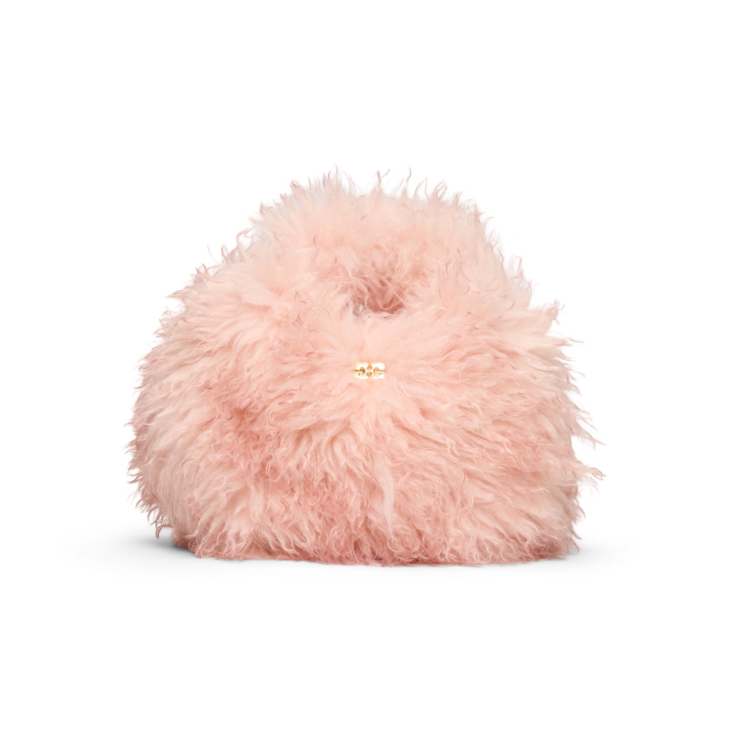 GANNI Fur Mini Hobo Bag (Mary's Rose)