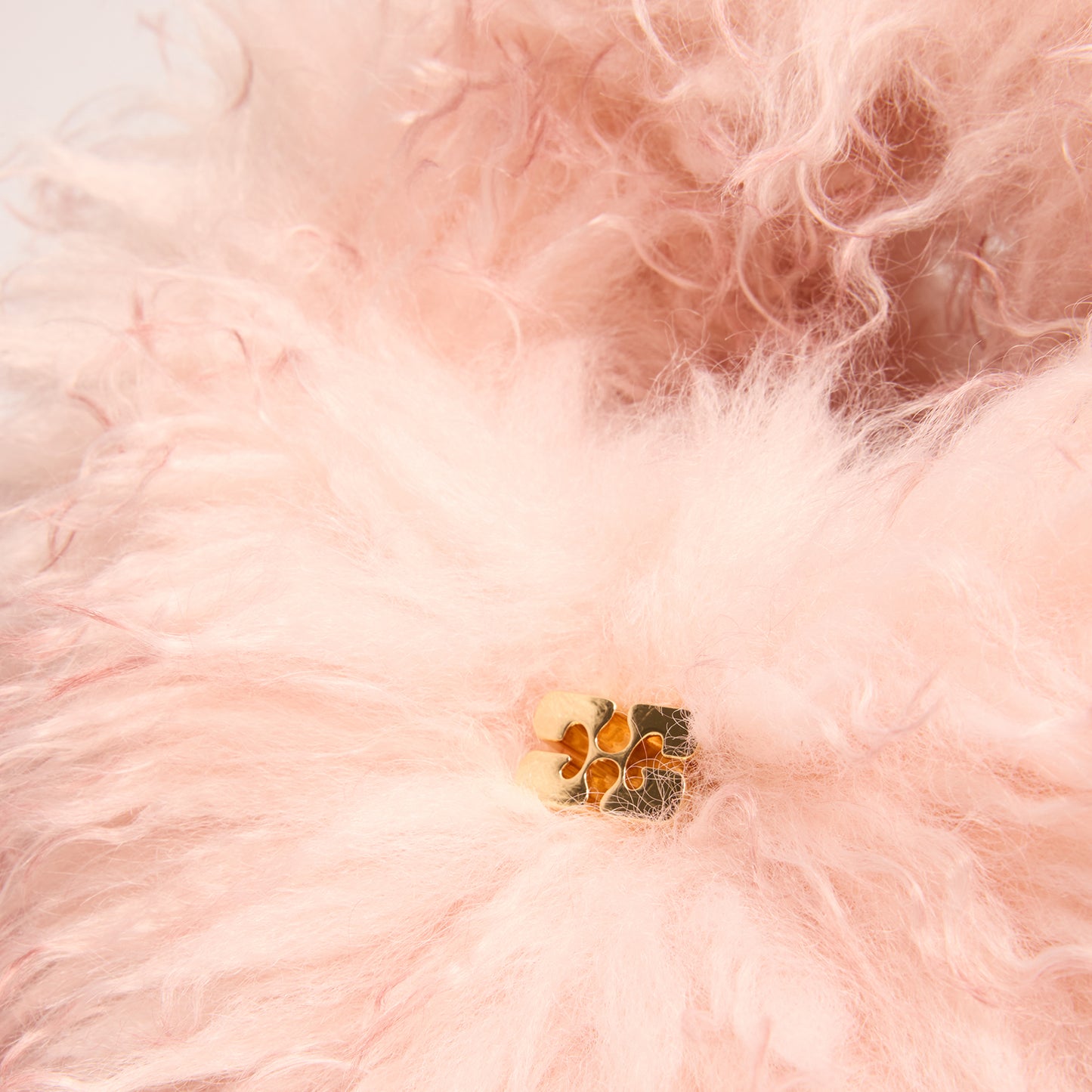 GANNI Fur Mini Hobo Bag (Mary's Rose)