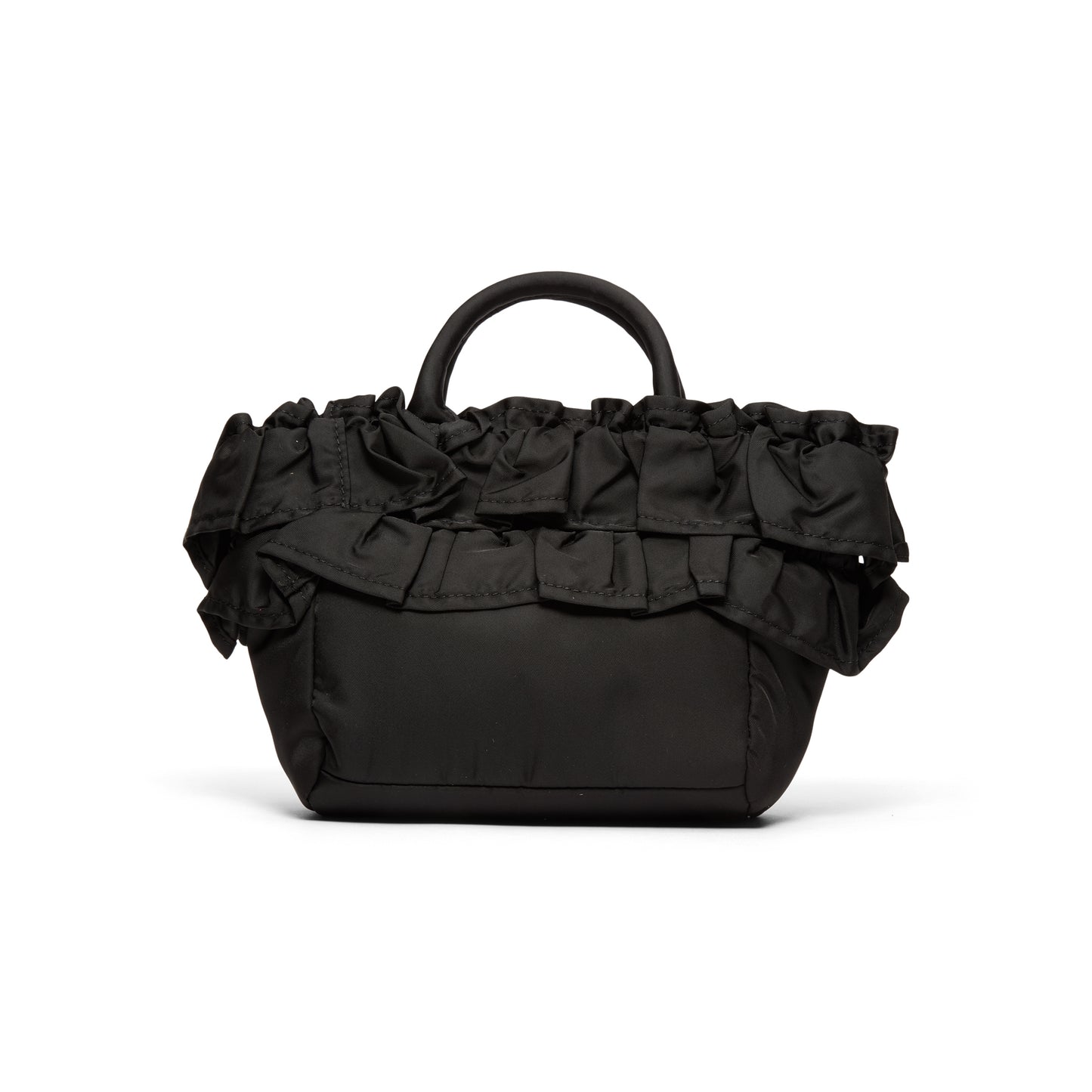 GANNI Mini Ruffle Tote Bag (Black)