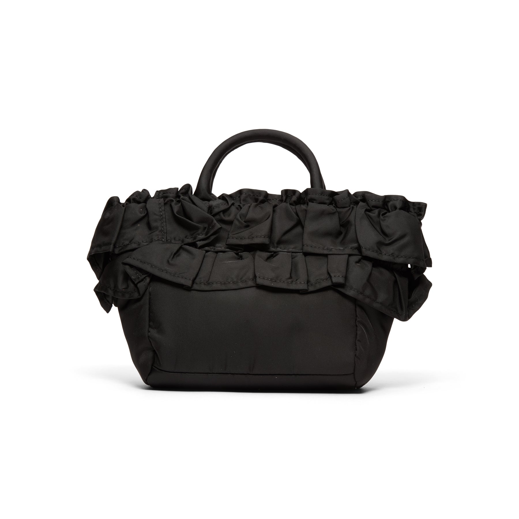 GANNI Mini Ruffle Tote Bag (Black)