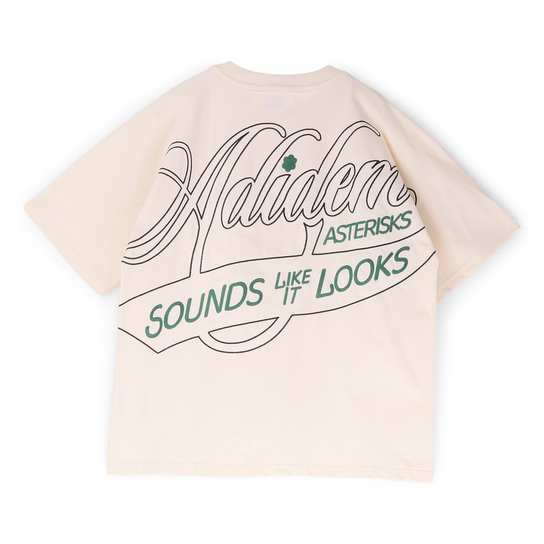 Adidem Asterisks Chainstitch Script Tee (Cream)
