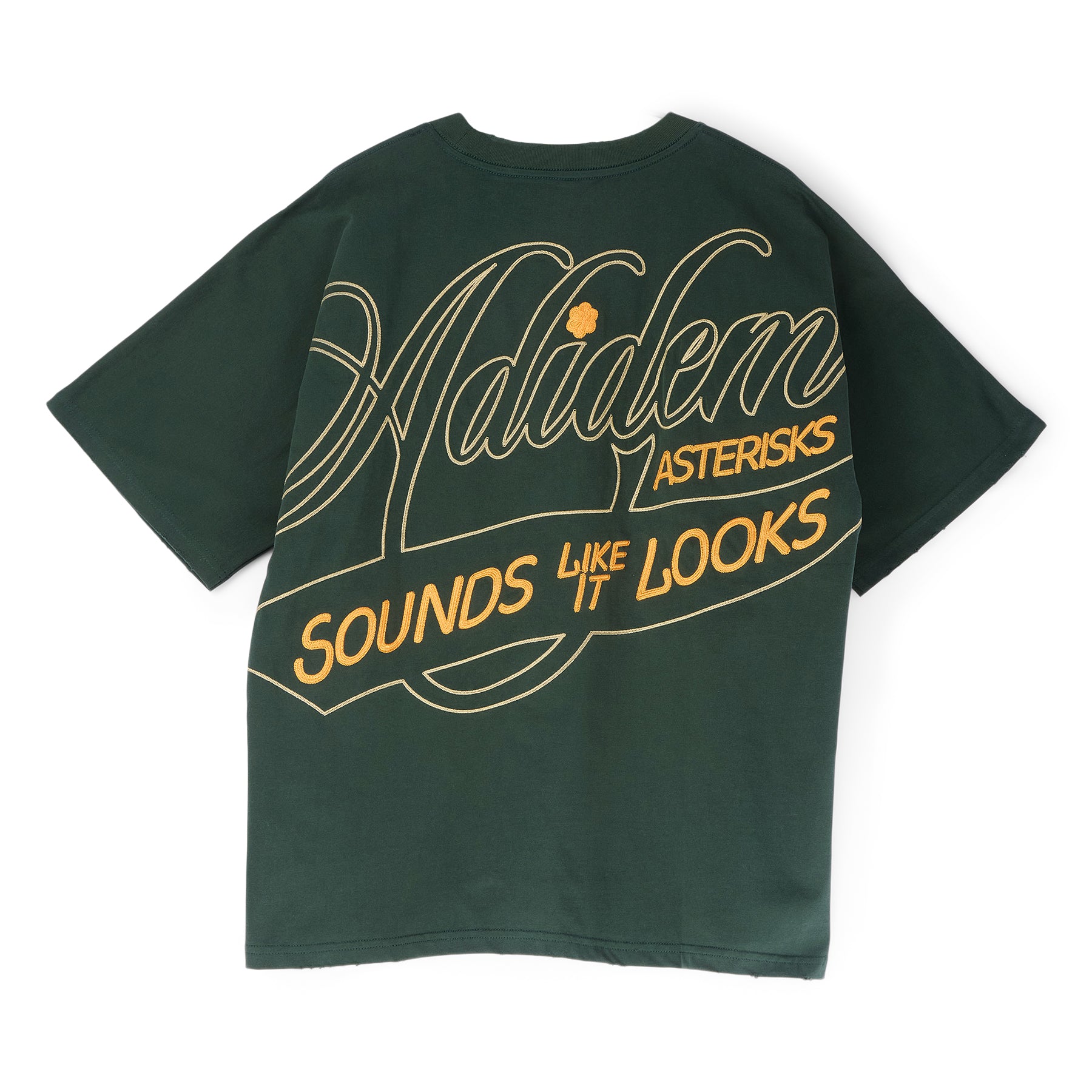 Adidem Asterisks Chainstitch Script Tee (Green)