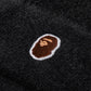 A Bathing Ape Head One Point Shaggy Knit Cap (Black)