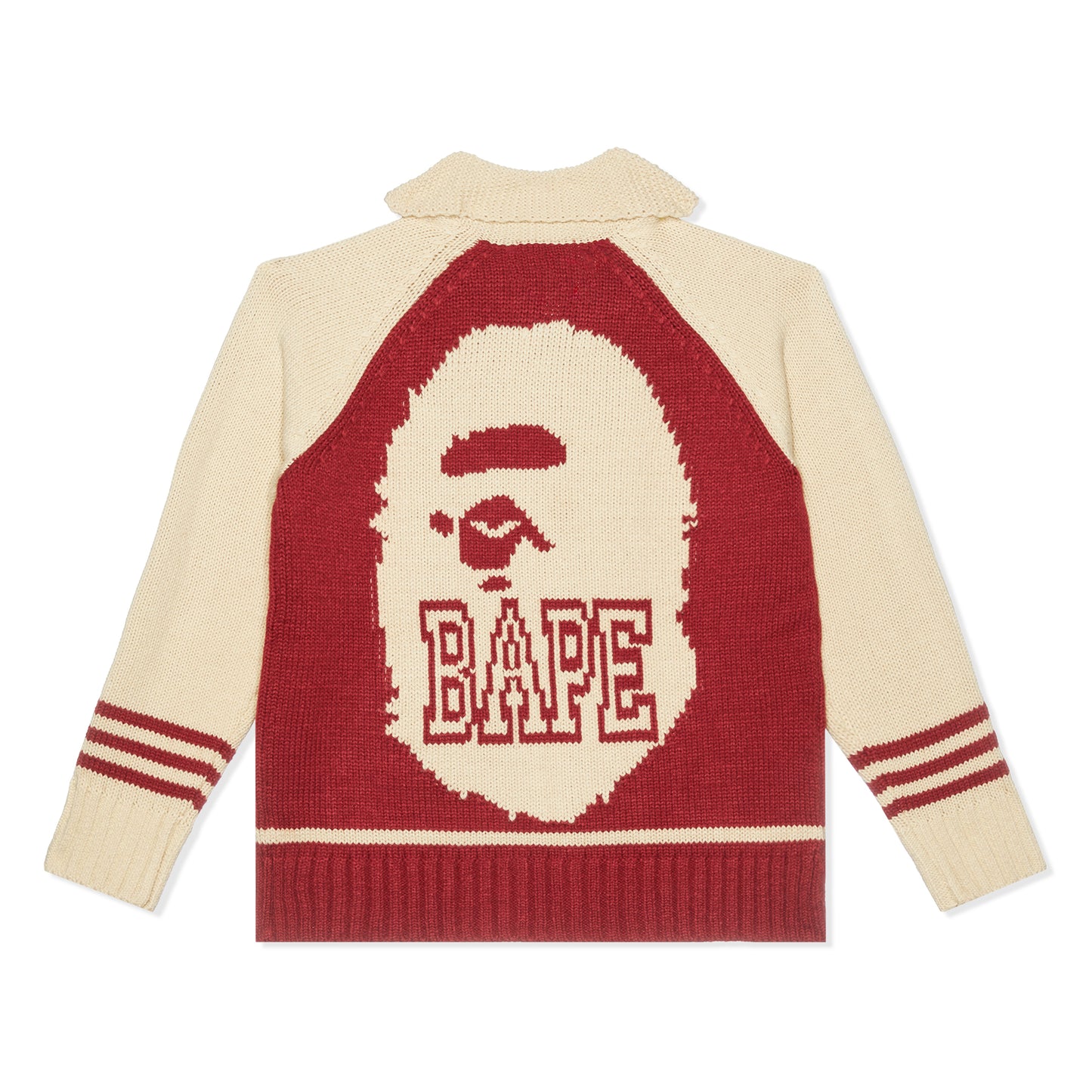 A Bathing Ape Cowichan Sweater (Red)