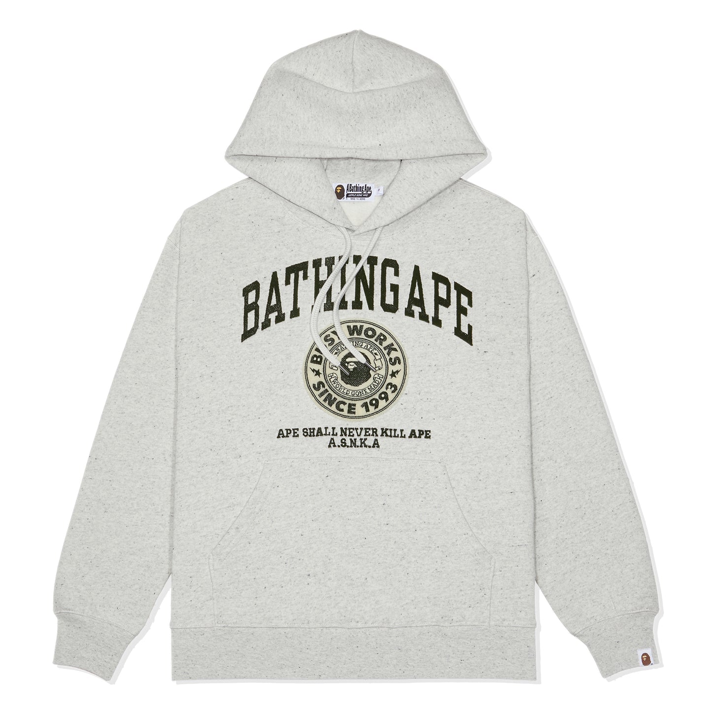 A Bathing Ape College Graphic Pullover Hoodie (Grey)