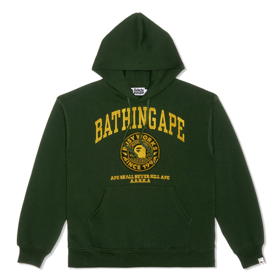 A Bathing Ape College Graphic Pullover Hoodie (Green)